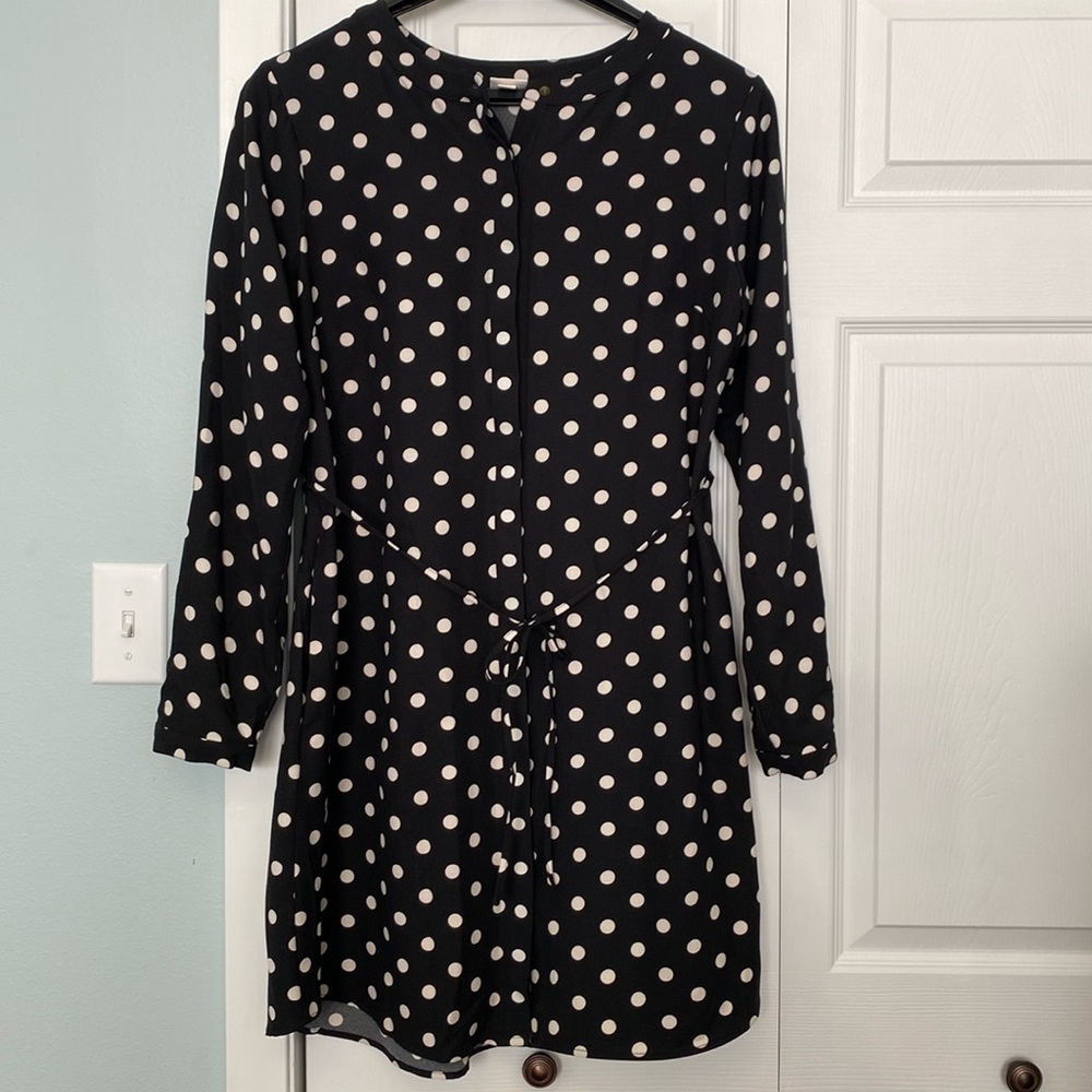 Black and white polka dot tunic/dress